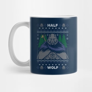 Half Wolf Knight Christmas Mug